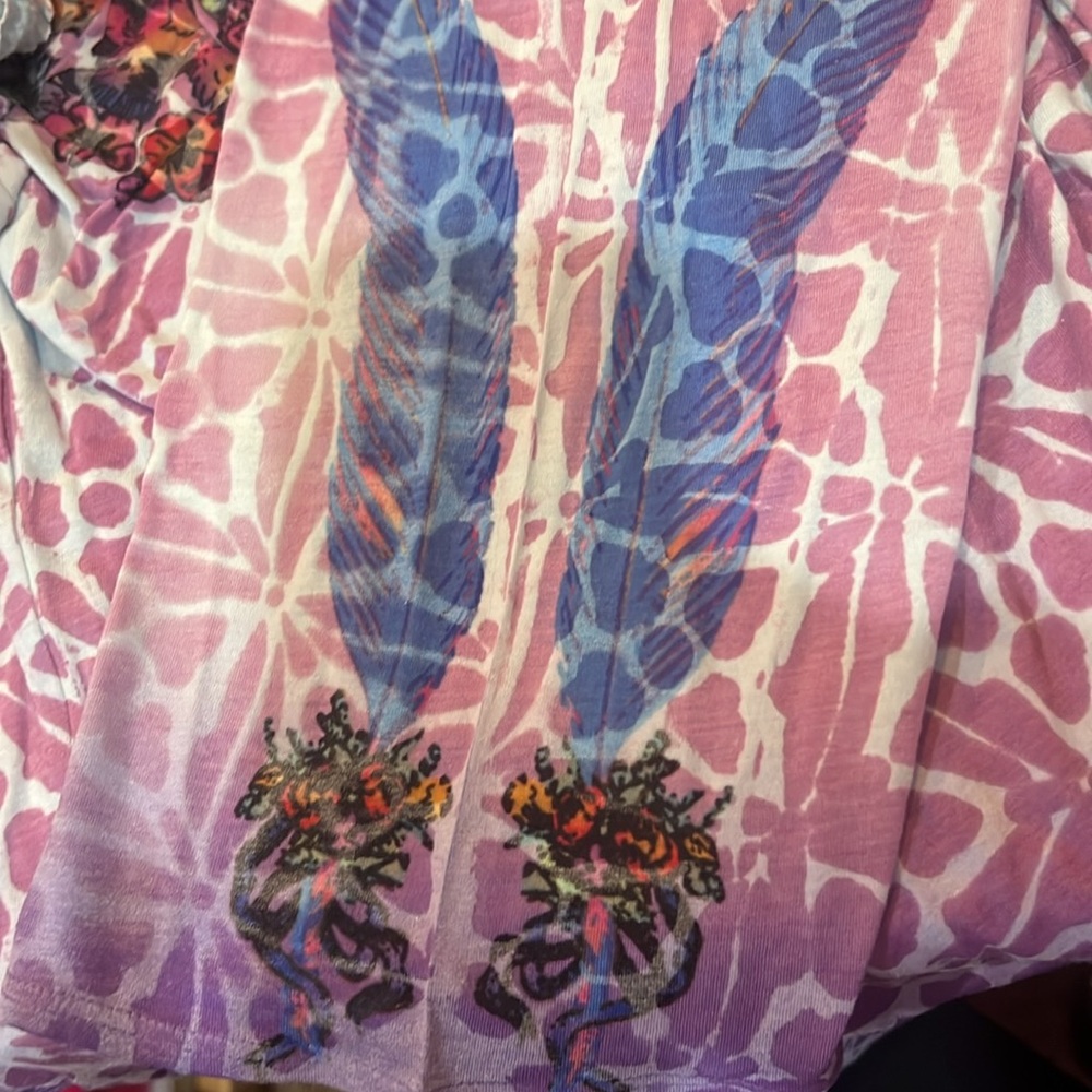 Butterfly dropout 🦋 Purple/Blue floral/Swallow 3/4 sleeve Top. - Picture 12 of 13